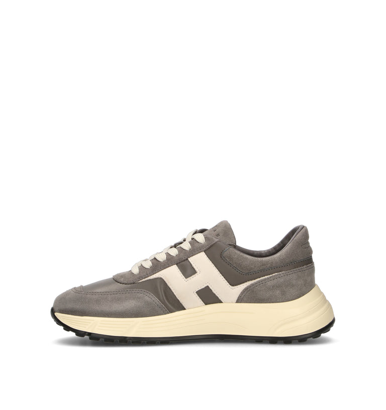 HOGAN Sneaker uomo bianca/grigia in suede