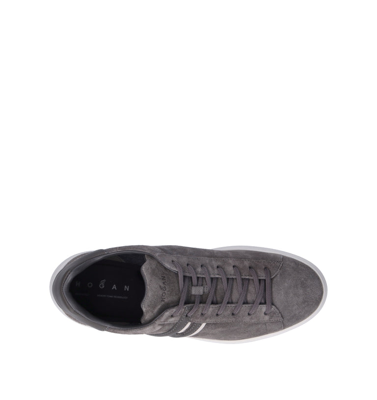HOGAN Sneaker uomo grigia in suede