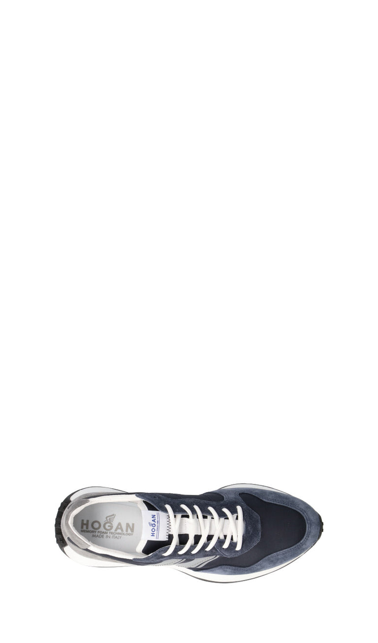 HOGAN - H601 Sneaker uomo blu in suede