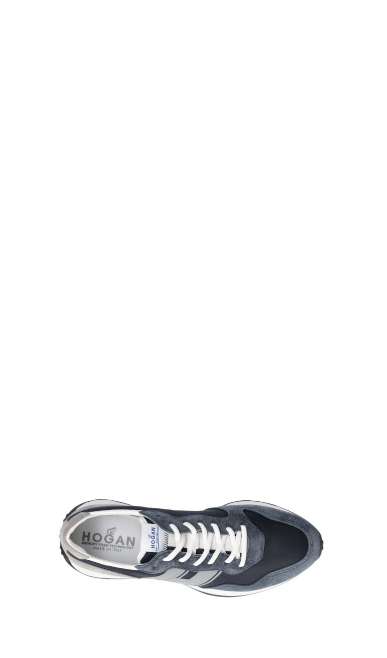 HOGAN - H601 Sneaker uomo blu in suede