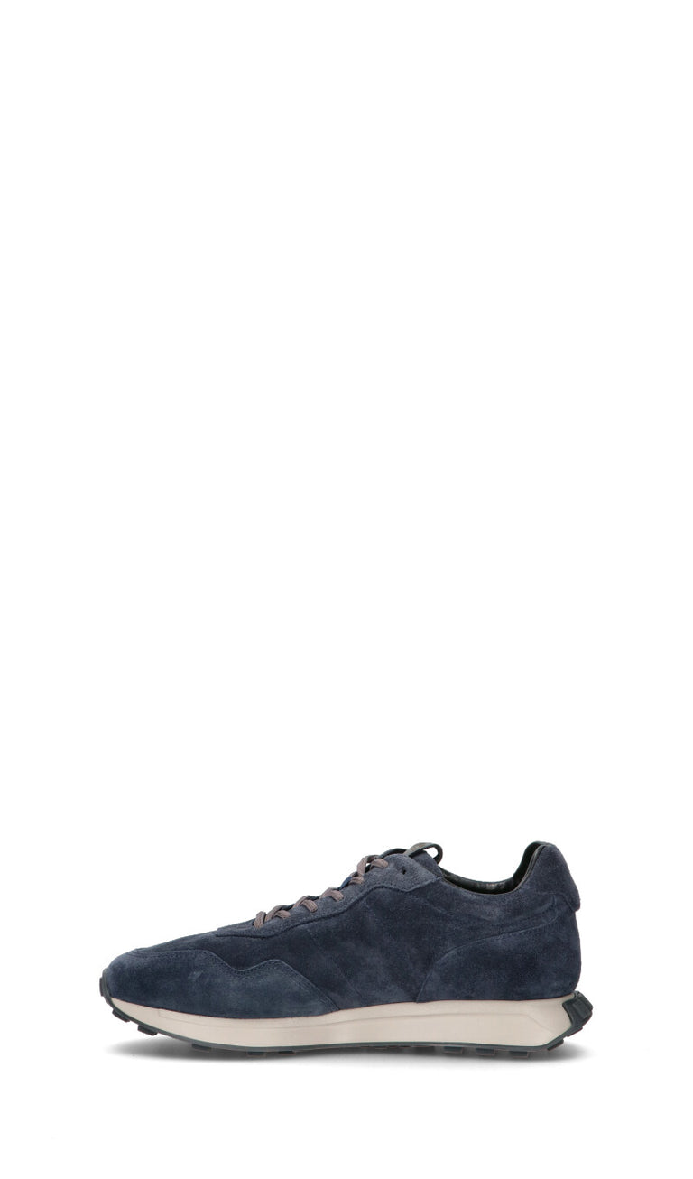 HOGAN Sneaker uomo blu in suede