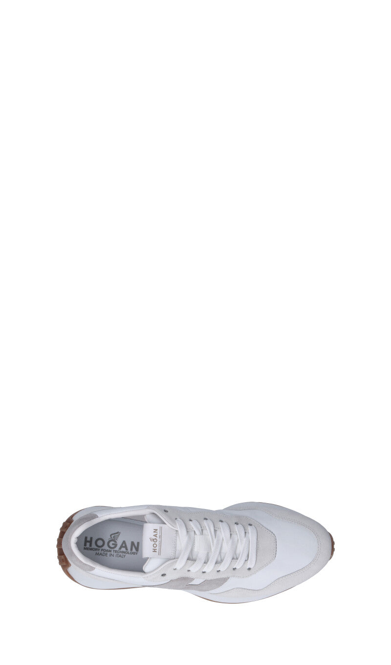 HOGAN Sneaker uomo bianca in suede