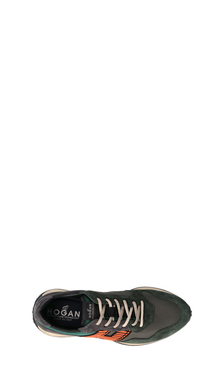 HOGAN Sneaker uomo nera verde in pelle Quellogiusto