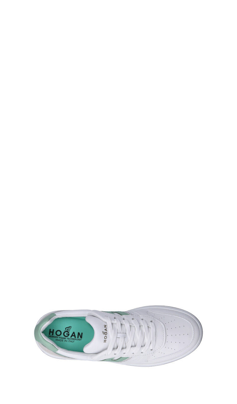 HOGAN Sneaker uomo bianca/acquamarina in pelle