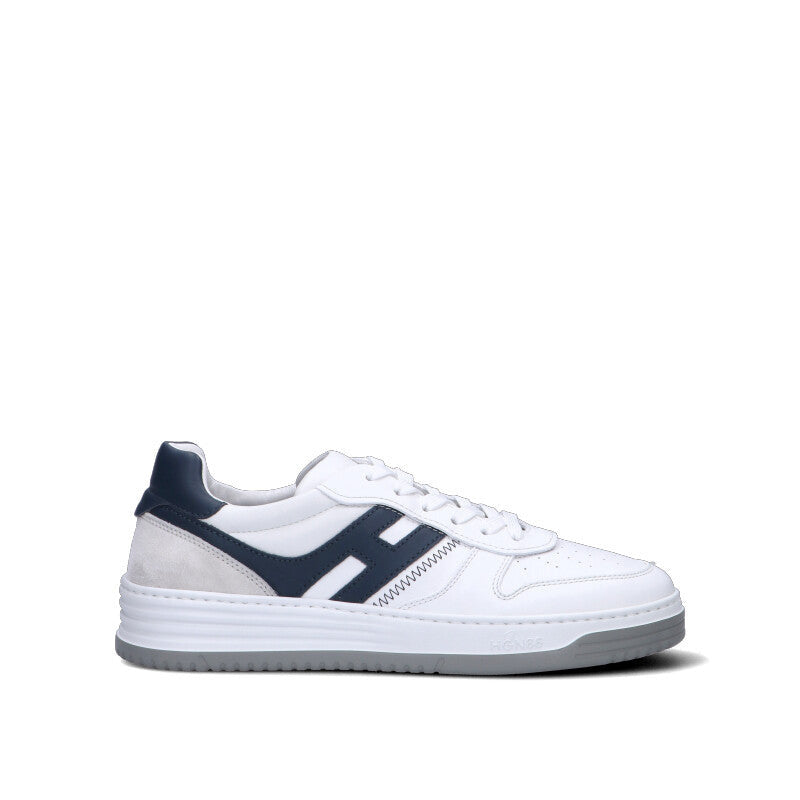 HOGAN - H630 Sneaker uomo bianca/blu in pelle