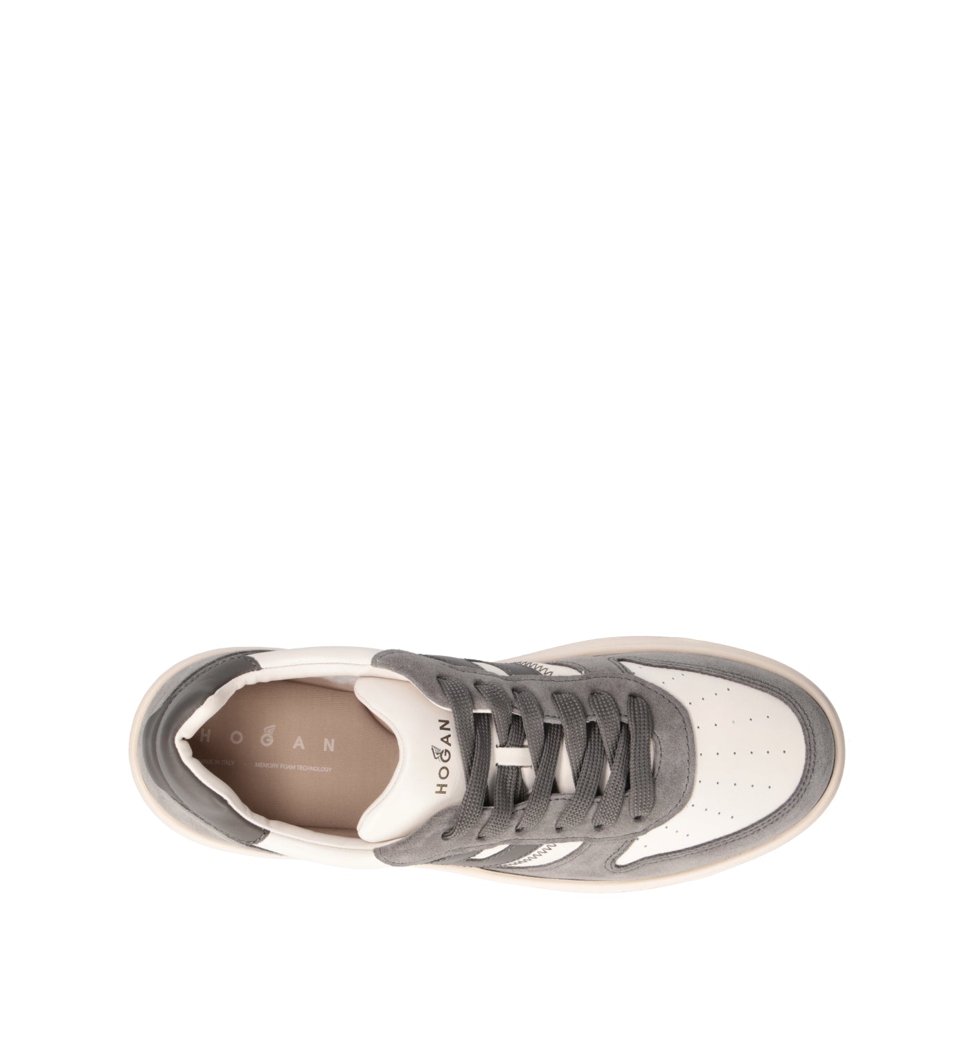 HOGAN H630 Sneaker uomo bianca/grigia in pelle