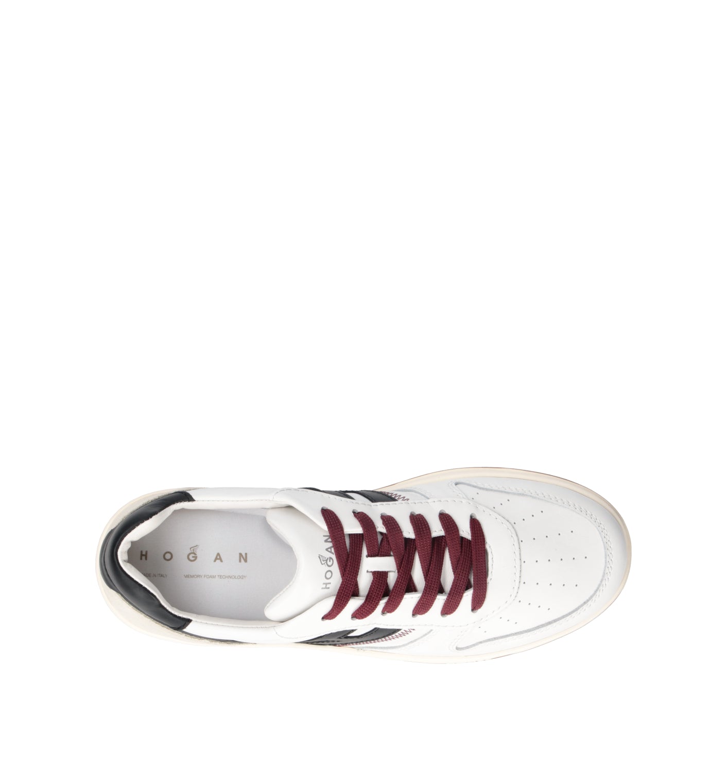 HOGAN Sneaker uomo bianca blu in pelle
