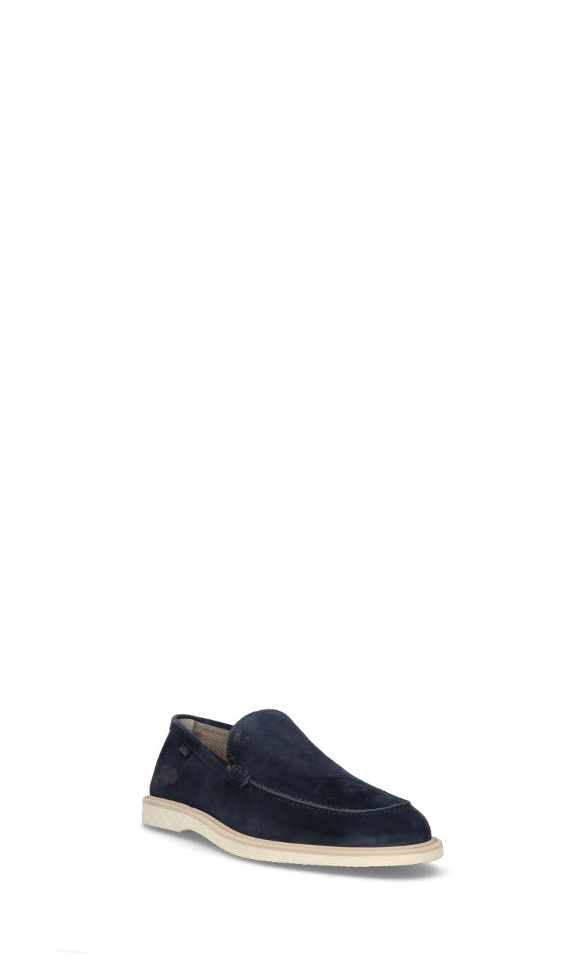 HOGAN Mocassino uomo blu in suede