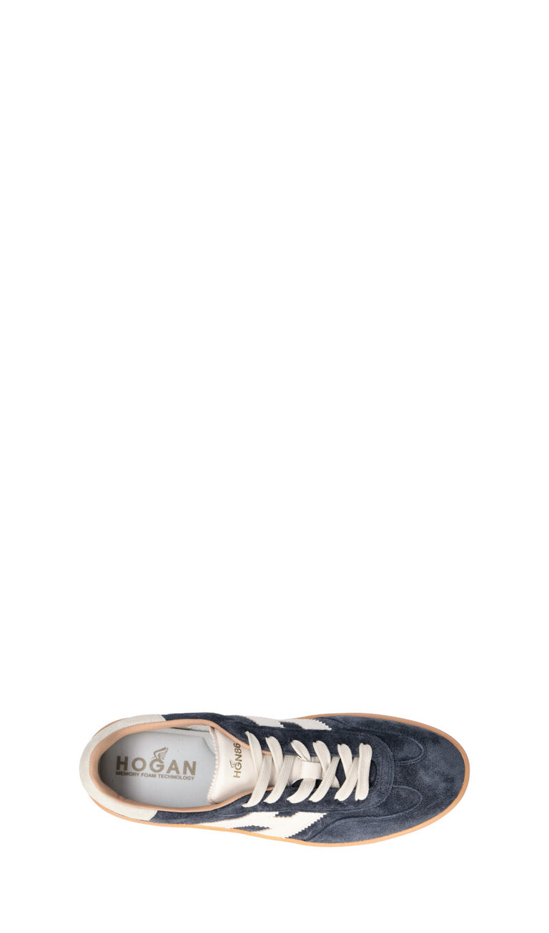 HOGAN Sneaker uomo blu in suede