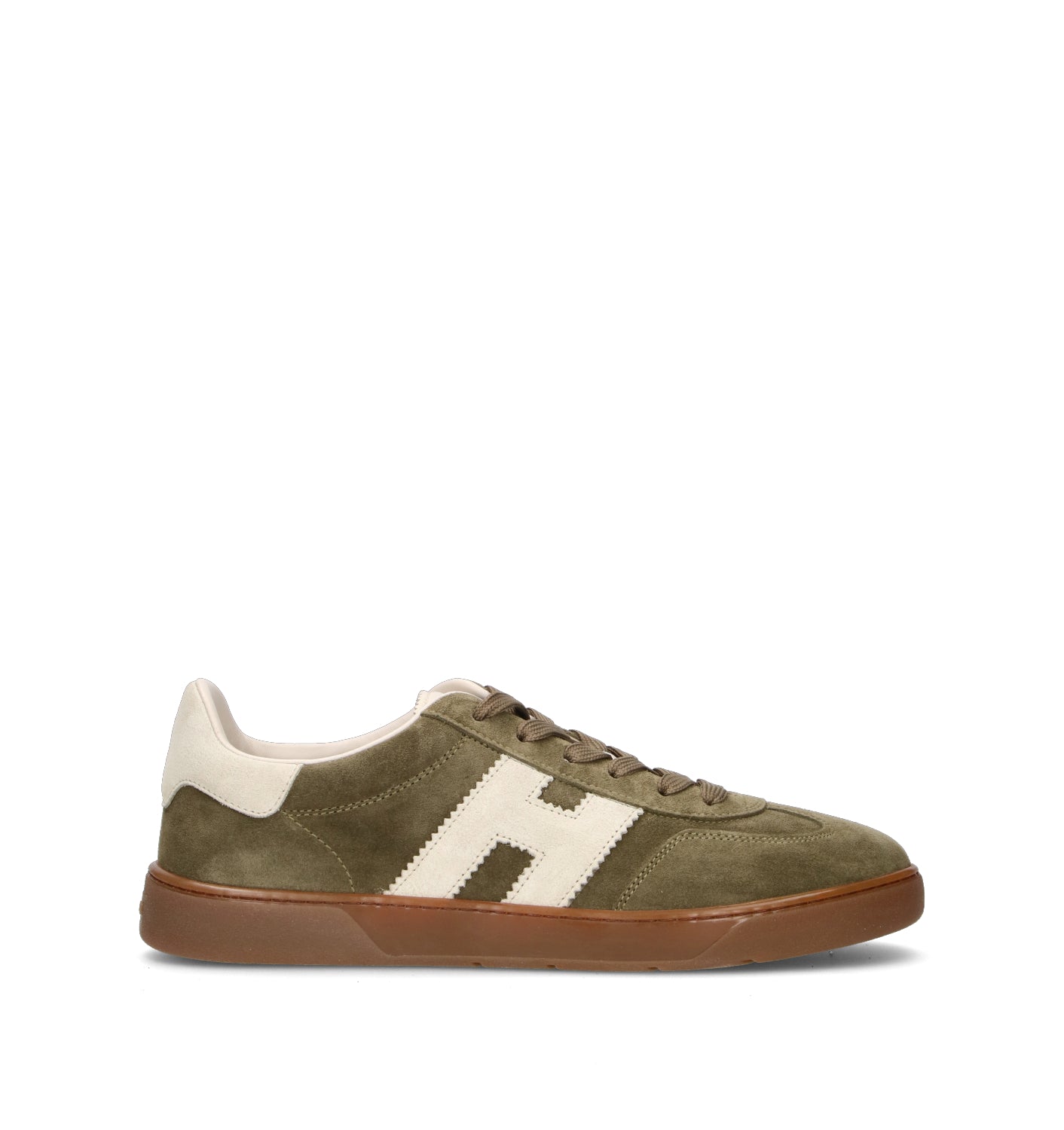 HOGAN Sneaker uomo verde in suede