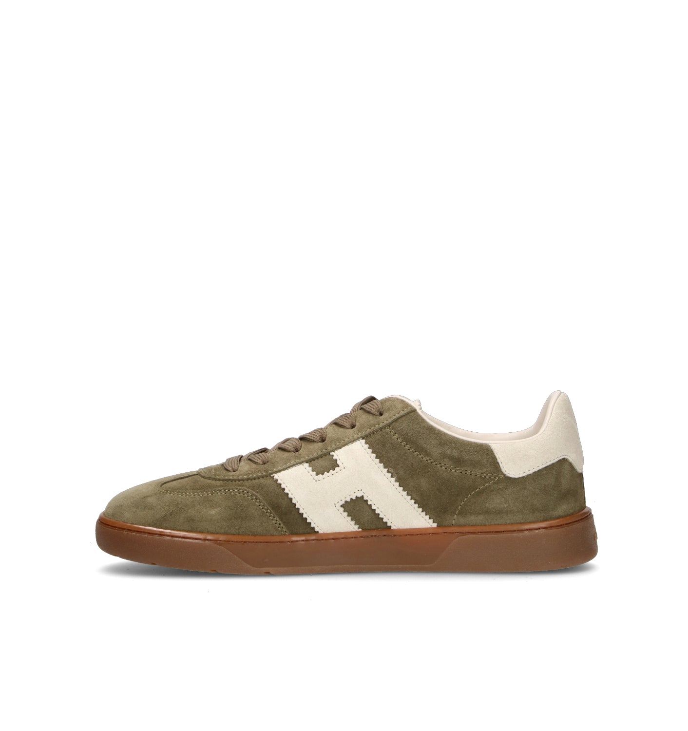 HOGAN Sneaker uomo verde in suede