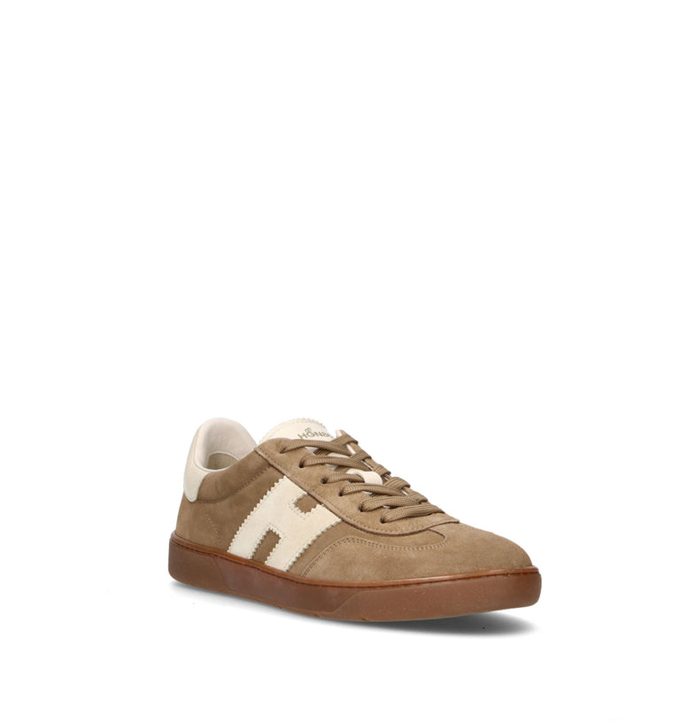 HOGAN Sneaker uomo beige in suede