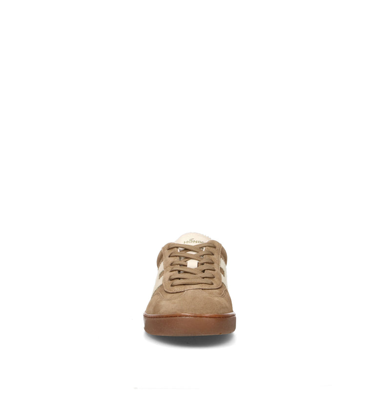 HOGAN Sneaker uomo beige in suede