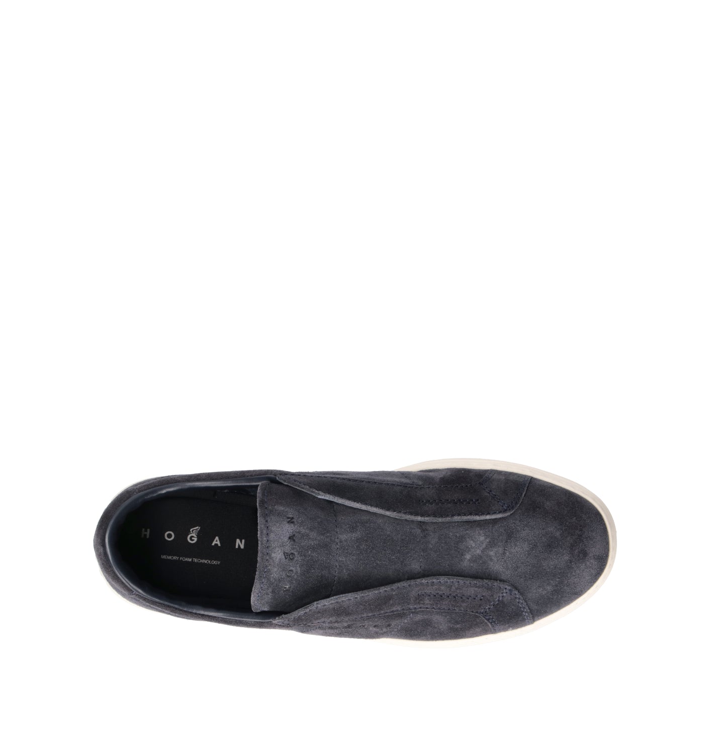 HOGAN Sneaker uomo blu in suede