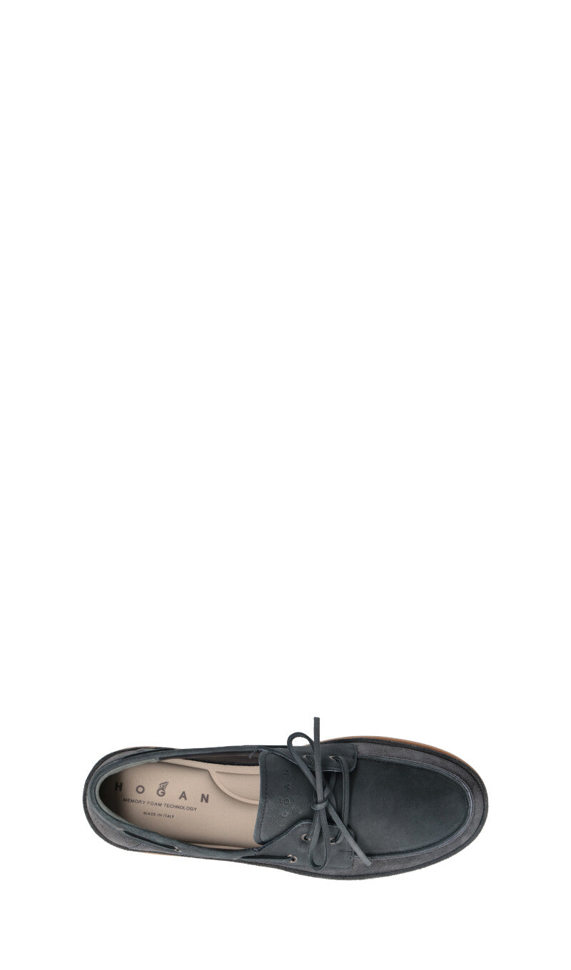 HOGAN Mocassino uomo blu in suede