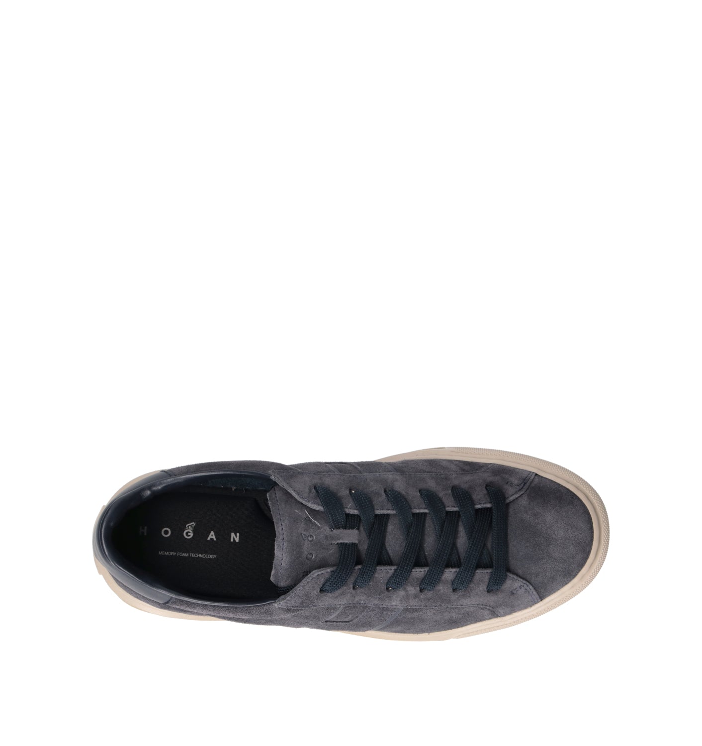 HOGAN H691 Sneaker uomo blu in suede