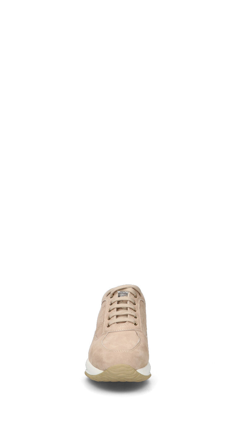 HOGAN Sneaker donna beige in pelle