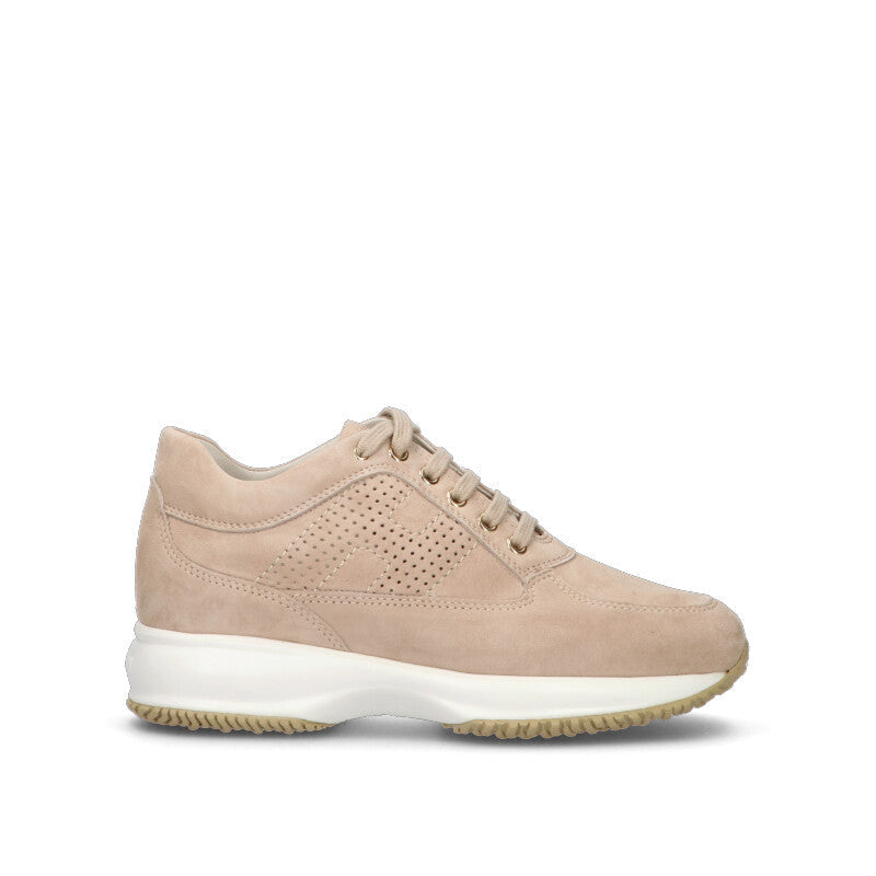 HOGAN Sneaker donna beige in pelle