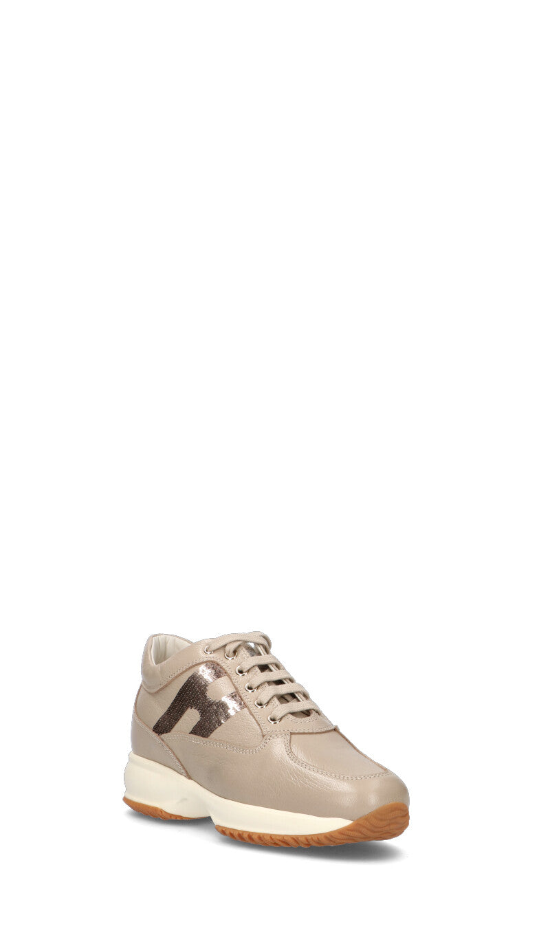 HOGAN - INTERACTIVE Sneaker donna zenzero in pelle