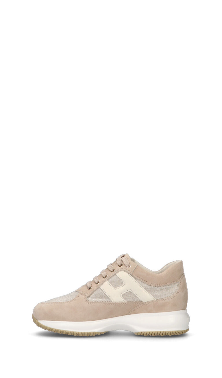 HOGAN Sneaker donna beige in pelle