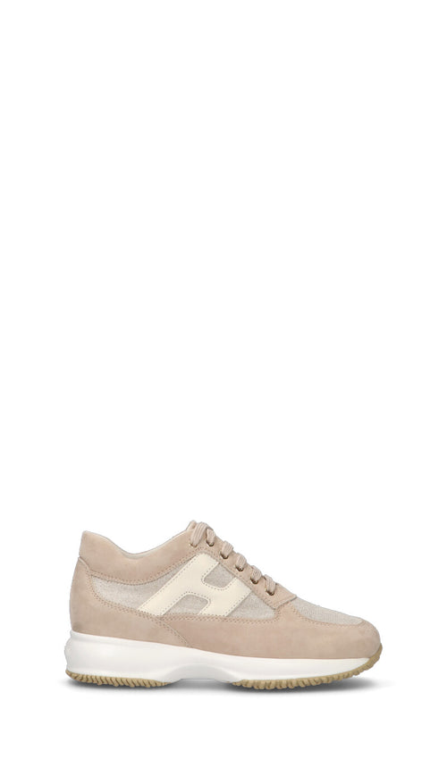 HOGAN Sneaker donna beige in pelle