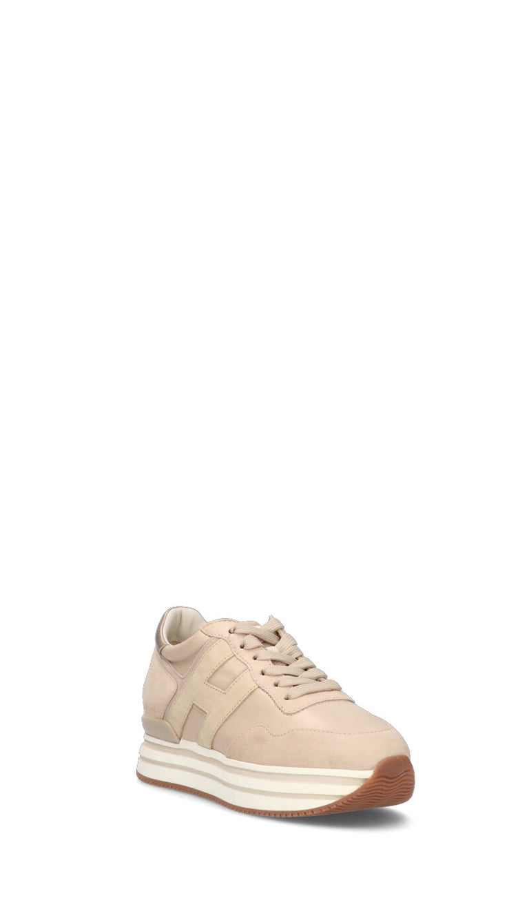 HOGAN - MIDIPLATFORM Sneaker donna beige in pelle