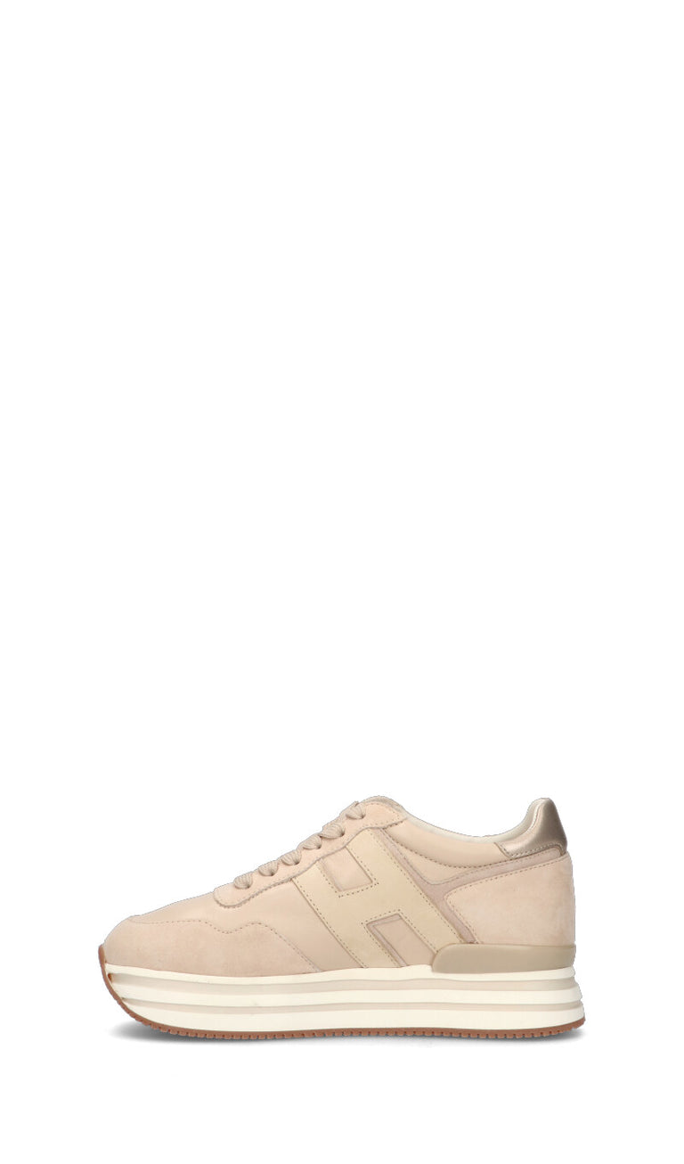 HOGAN - MIDIPLATFORM Sneaker donna beige in pelle