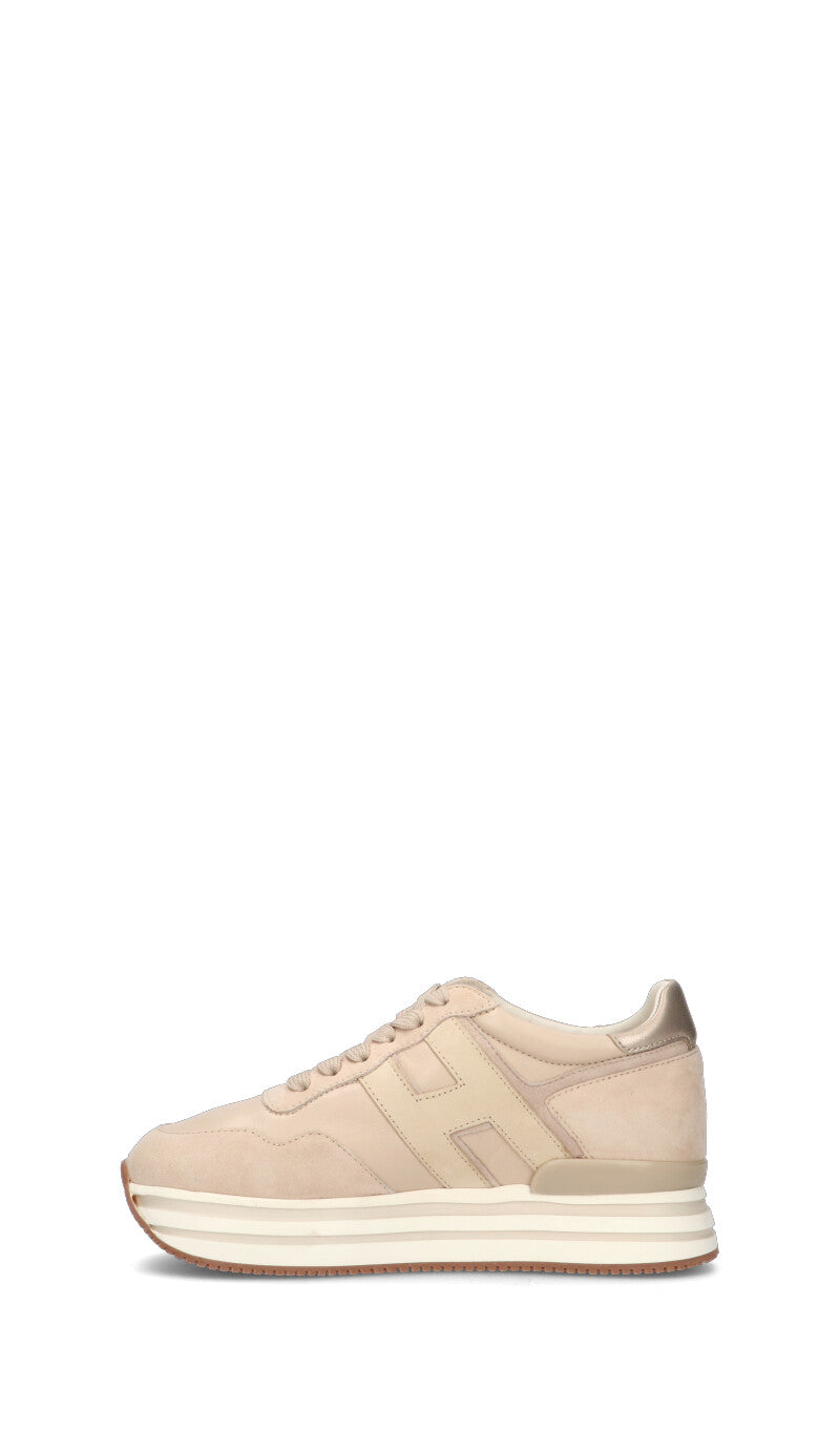 HOGAN - MIDIPLATFORM Sneaker donna beige in pelle