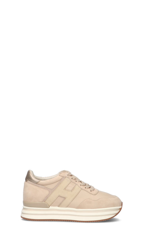 HOGAN - MIDIPLATFORM Sneaker donna beige in pelle