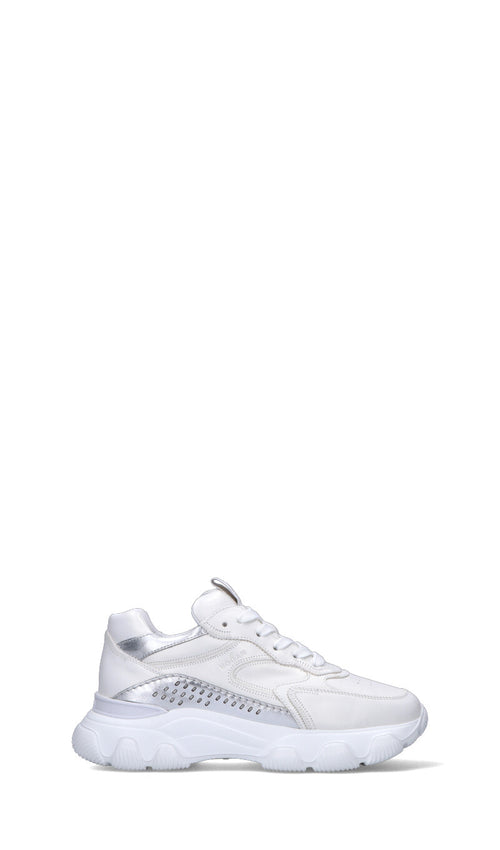 HOGAN Sneaker donna bianca/argento in pelle