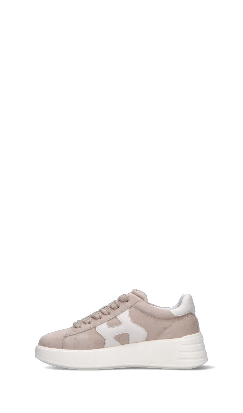 HOGAN Sneaker donna beige in suede