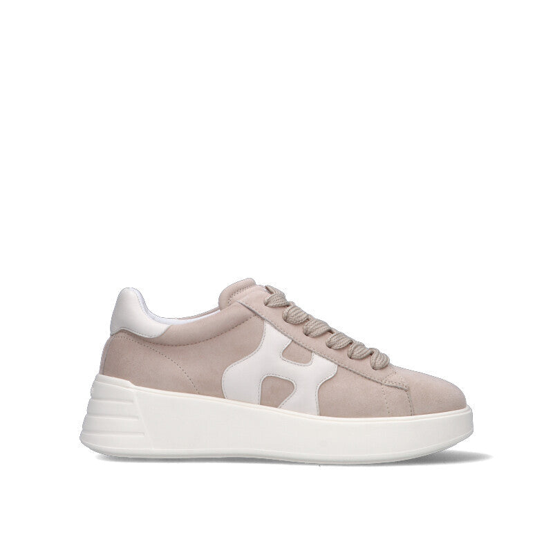 HOGAN Sneaker donna beige in suede