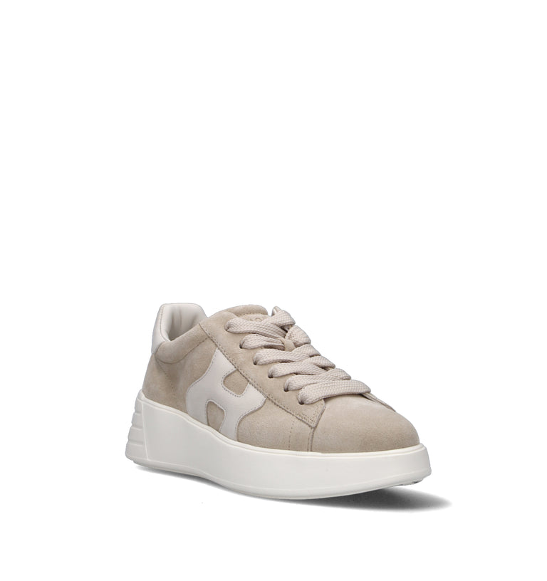 HOGAN REBEL Sneaker donna beige in suede