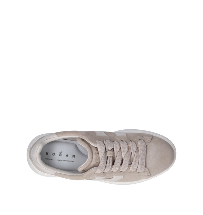 HOGAN REBEL Sneaker donna beige in suede
