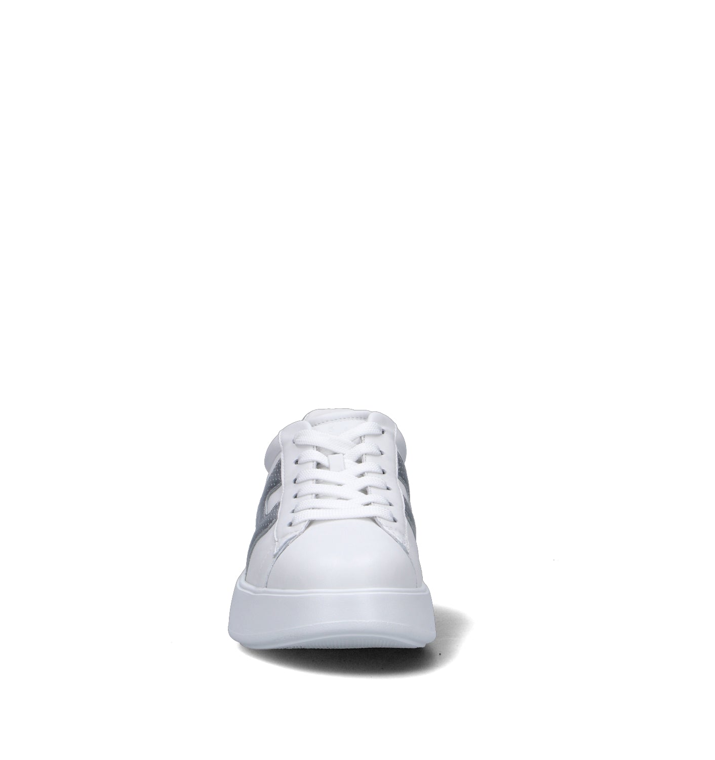 HOGAN REBEL Sneaker donna bianca/argento in pelle
