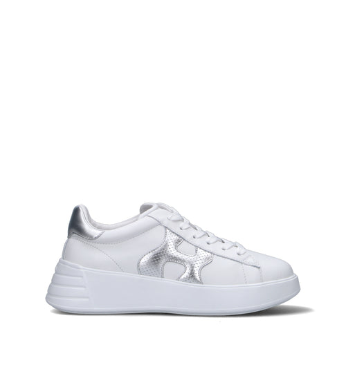 HOGAN REBEL Sneaker donna bianca/argento in pelle