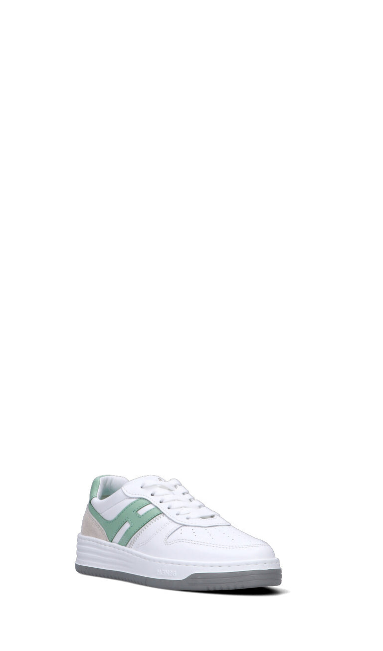 HOGAN Sneaker donna bianca/acquamarina in pelle