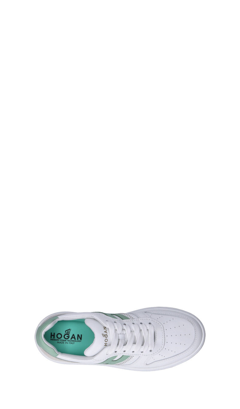 HOGAN Sneaker donna bianca/acquamarina in pelle