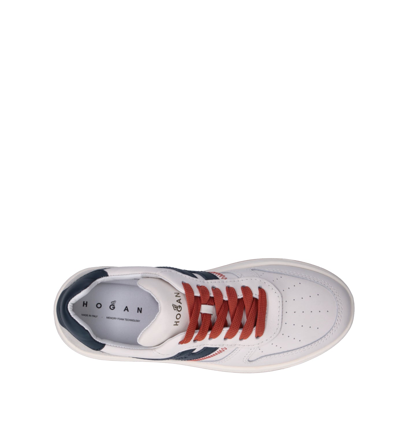 HOGAN Sneaker donna bianca/blu in pelle