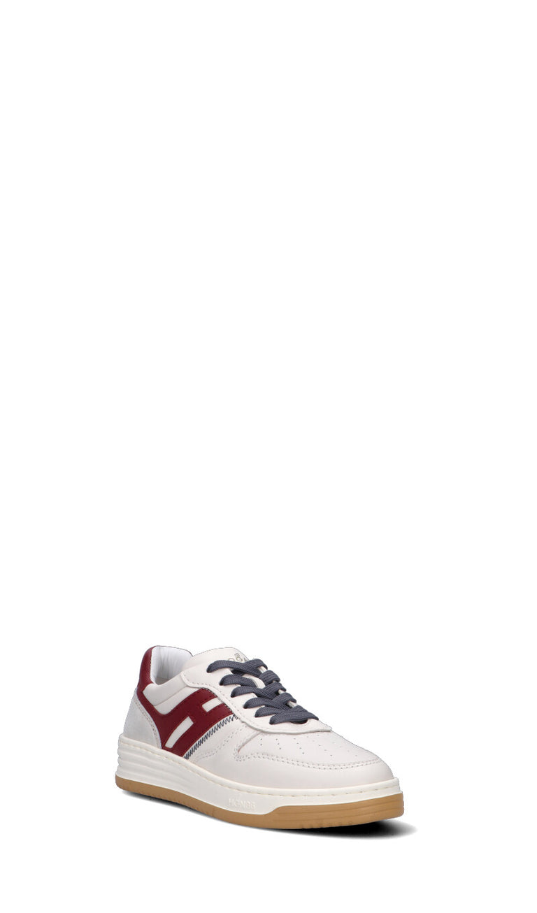 HOGAN - H630 Sneaker donna bianca/bordeaux in pelle
