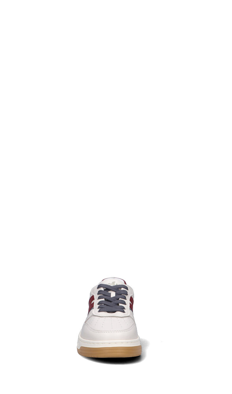 HOGAN - H630 Sneaker donna bianca/bordeaux in pelle