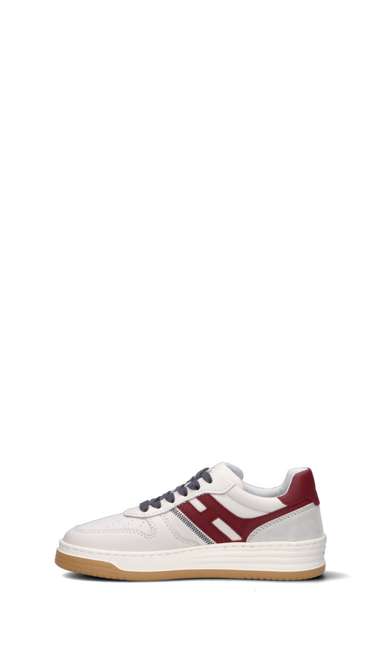 HOGAN - H630 Sneaker donna bianca/bordeaux in pelle