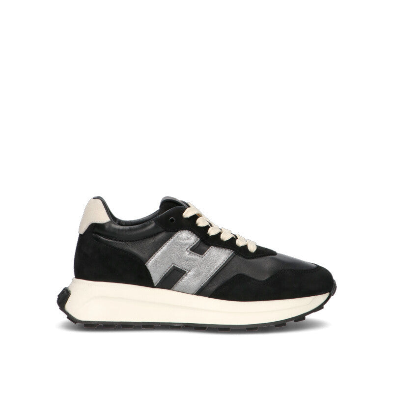 HOGAN - H641 Sneaker donna nera in suede