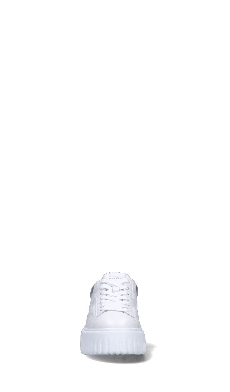HOGAN H-STRIPES Sneaker donna bianca/argento in pelle
