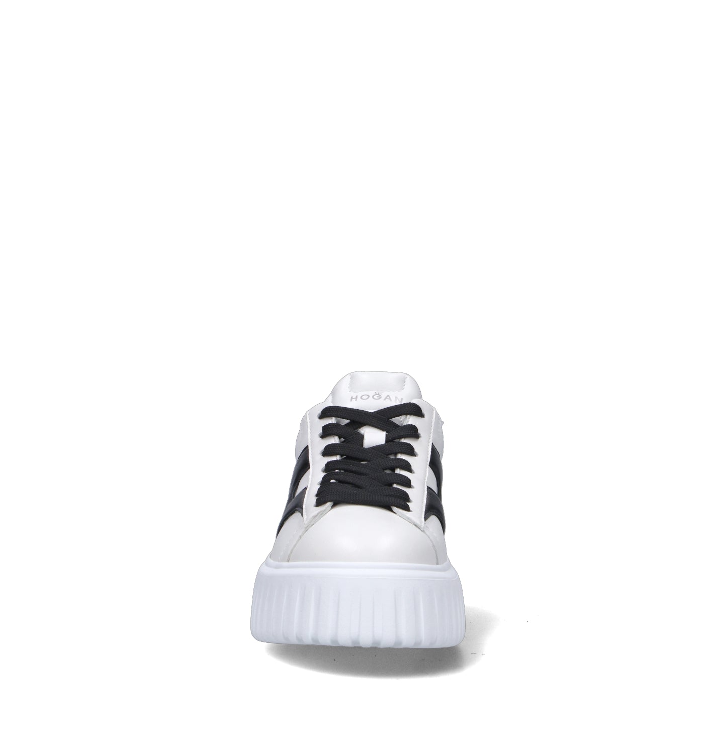 HOGAN H-Stripes Sneaker donna bianca/nera in pelle