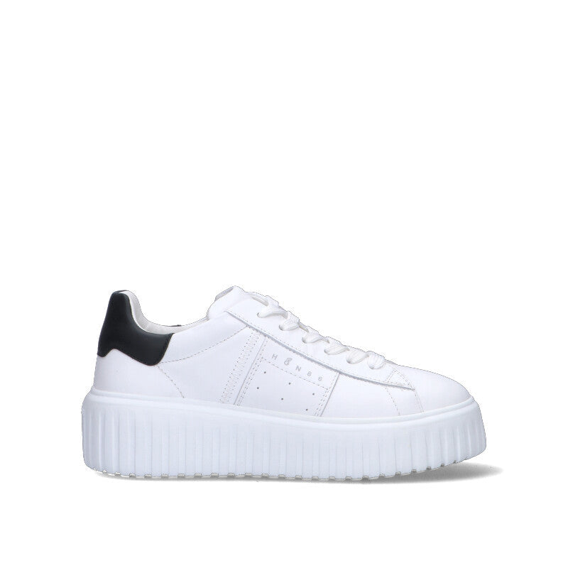 HOGAN - H-STRIPES Sneaker donna bianca/nera in pelle