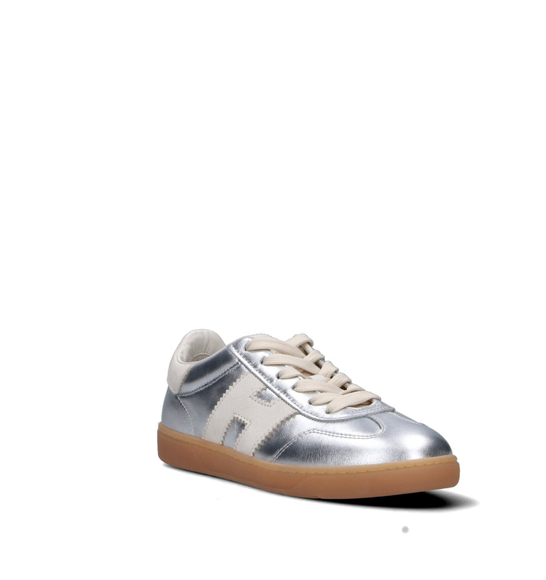 HOGAN COOL Sneaker donna argento in pelle