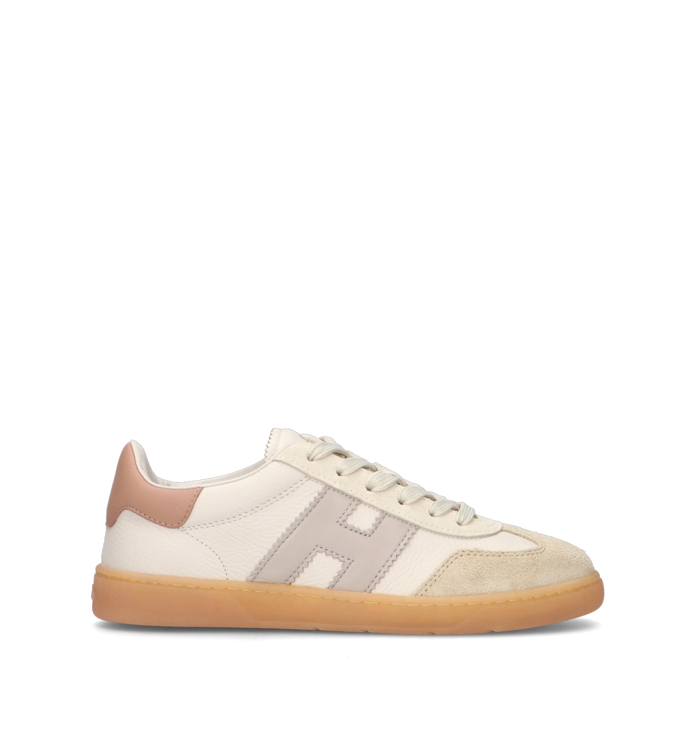 HOGAN Sneaker donna bianca/rosa in pelle