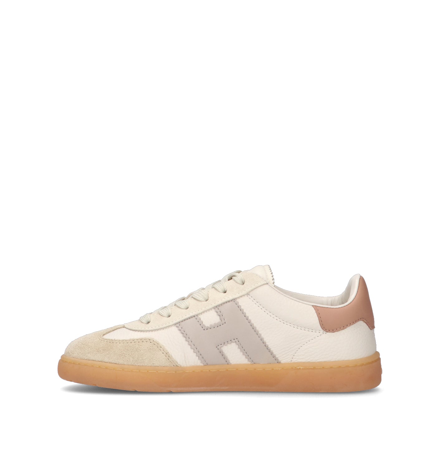HOGAN Sneaker donna bianca/rosa in pelle