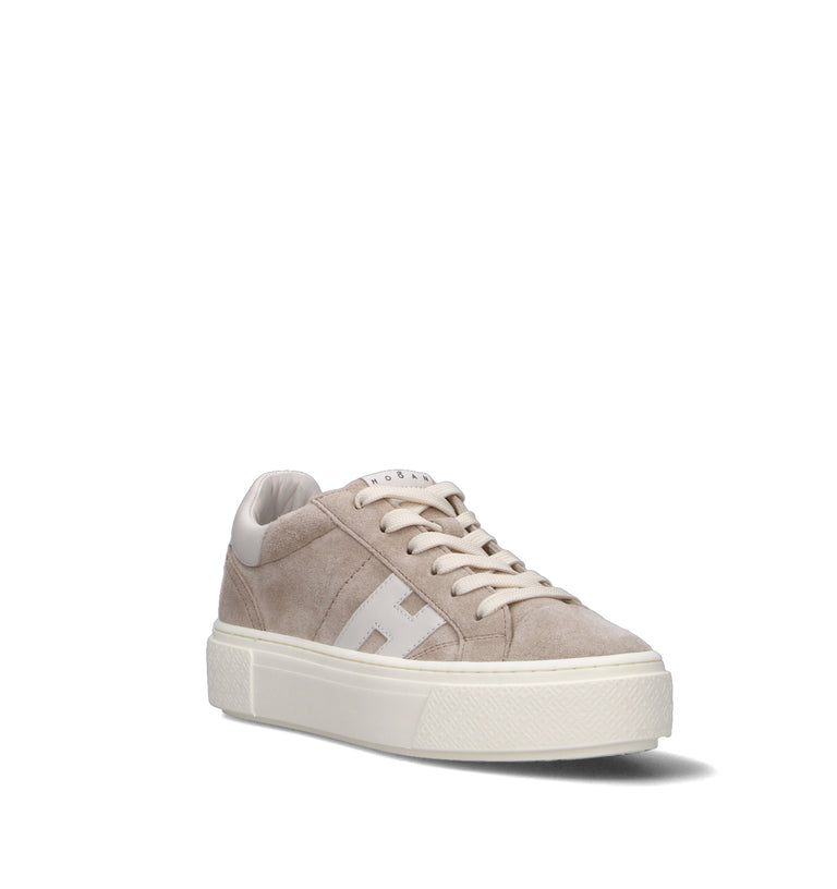 HOGAN CROSSWIND Sneaker donna beige in suede